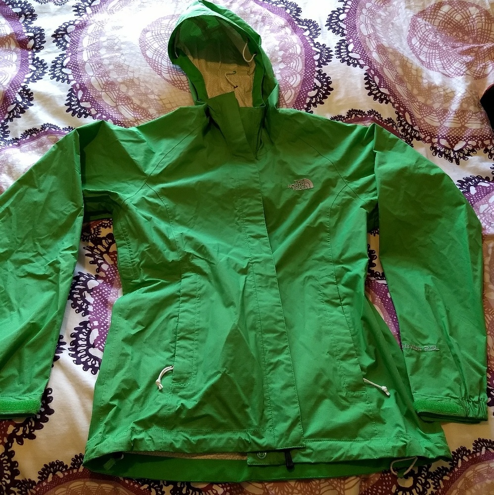 North Face green shell